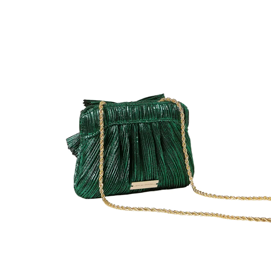 Rochelle Mini Bow Clutch - Emerald
