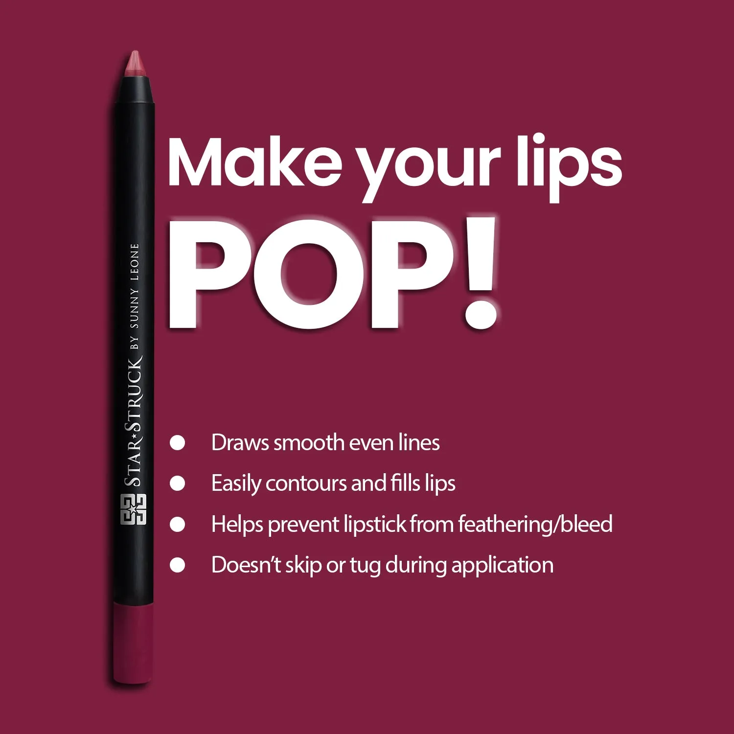 Rooberry - Long Wear Lip Liner, Berry Pink | 1.2gms