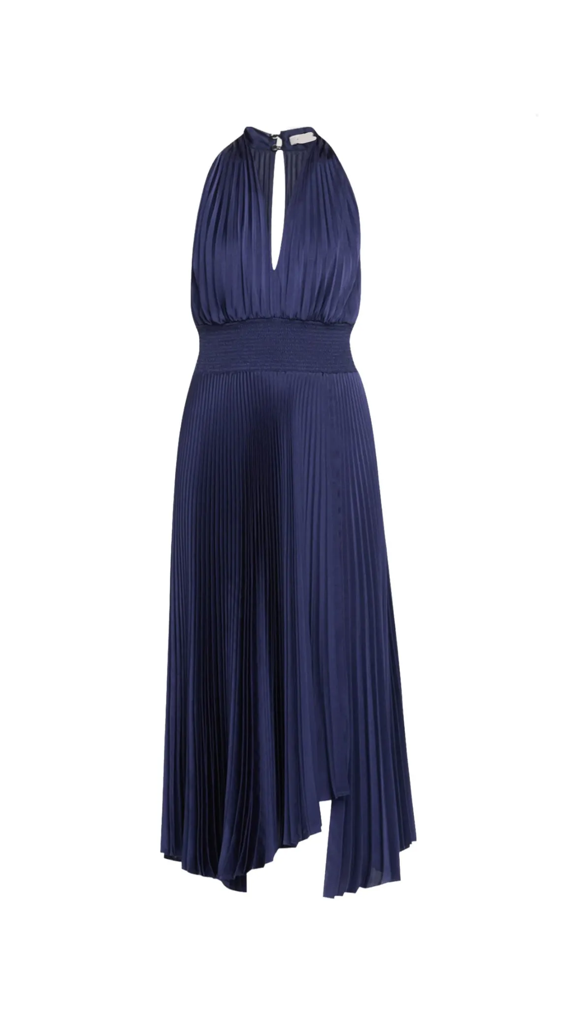 Rose Pleated Halter Dress