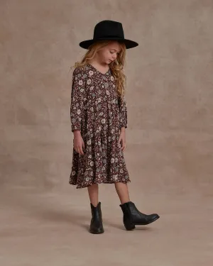 Rylee & Cru Tiered Mahogany Gillian Dress: Sizes 2 to 12