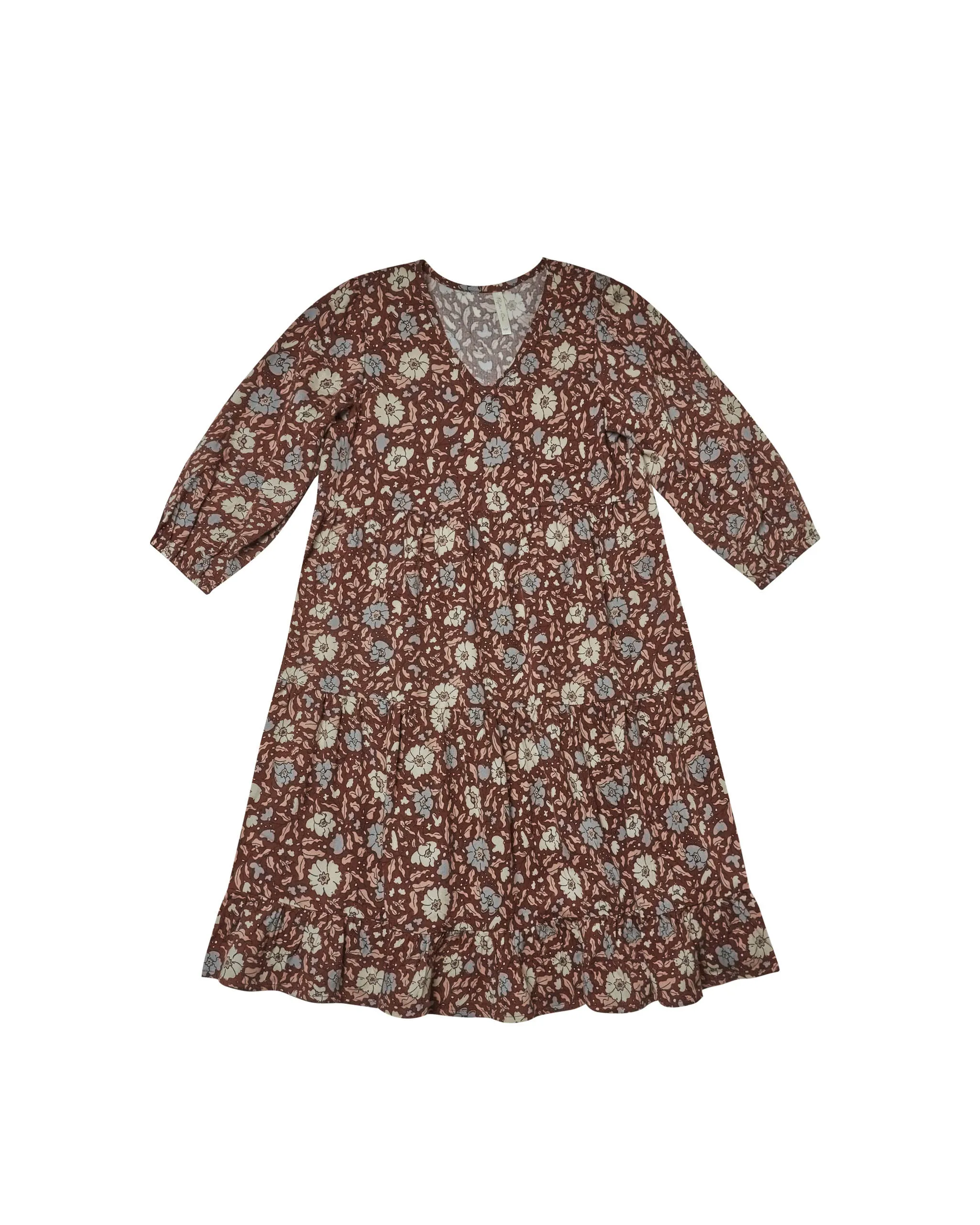 Rylee & Cru Tiered Mahogany Gillian Dress: Sizes 2 to 12