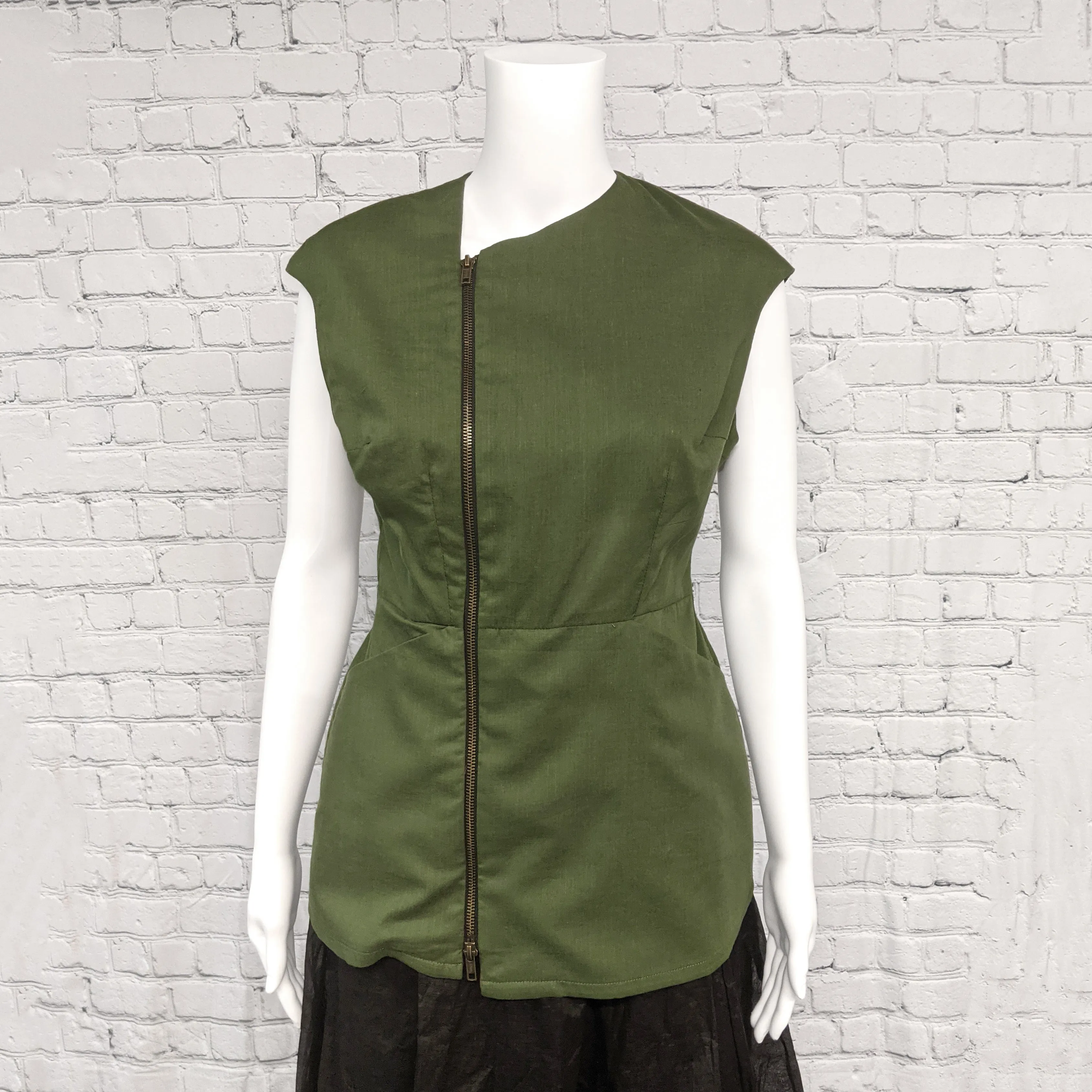 SALE! Ferrier Top in Olive by Kim Schalk