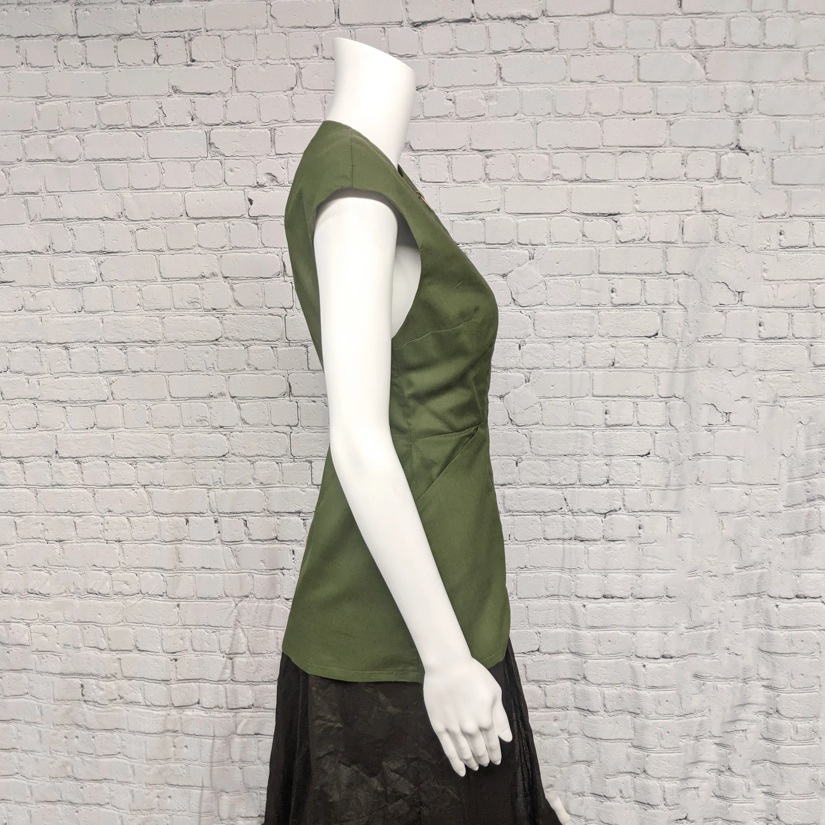 SALE! Ferrier Top in Olive by Kim Schalk