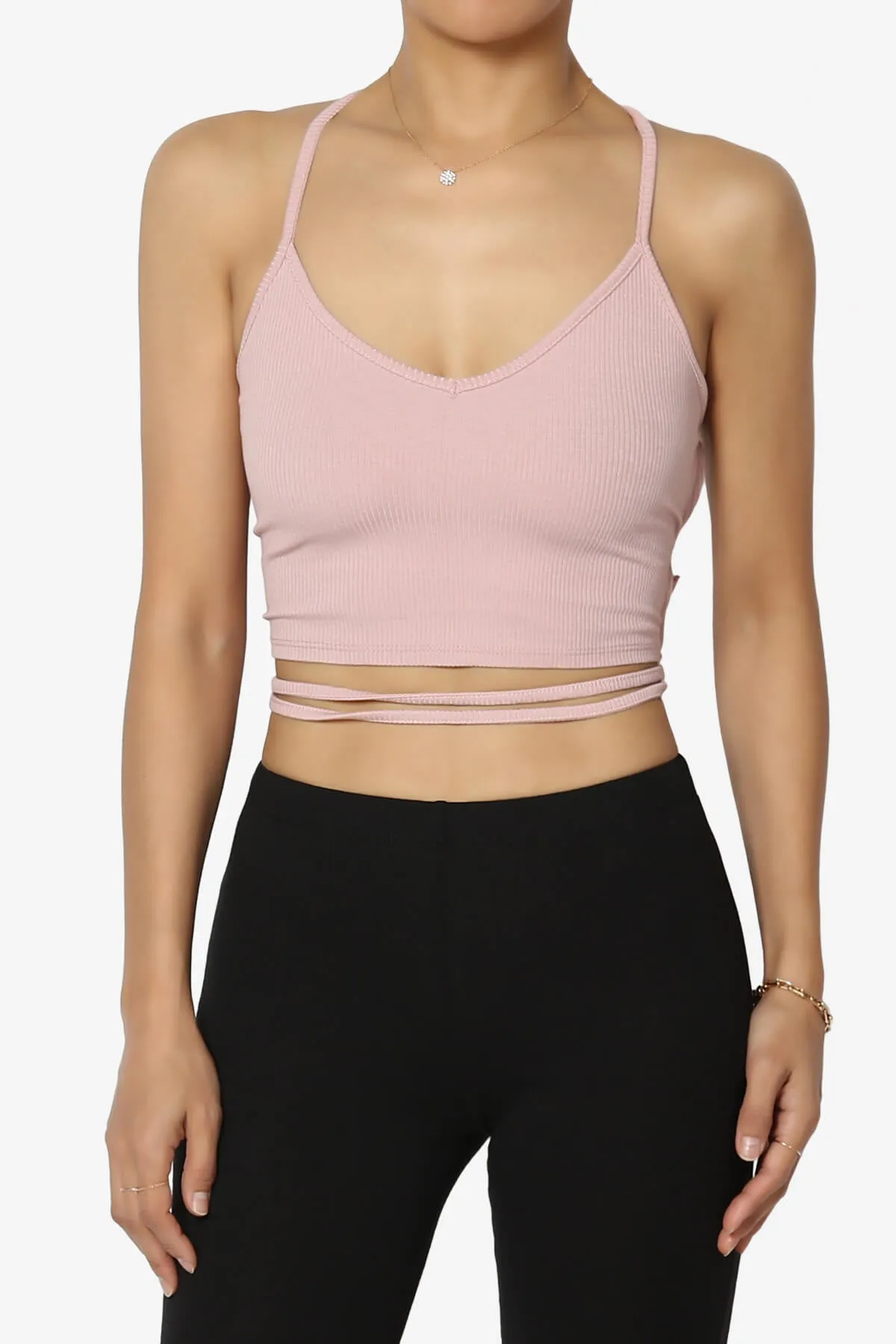Santana Strappy Back Ribbed Cami Top