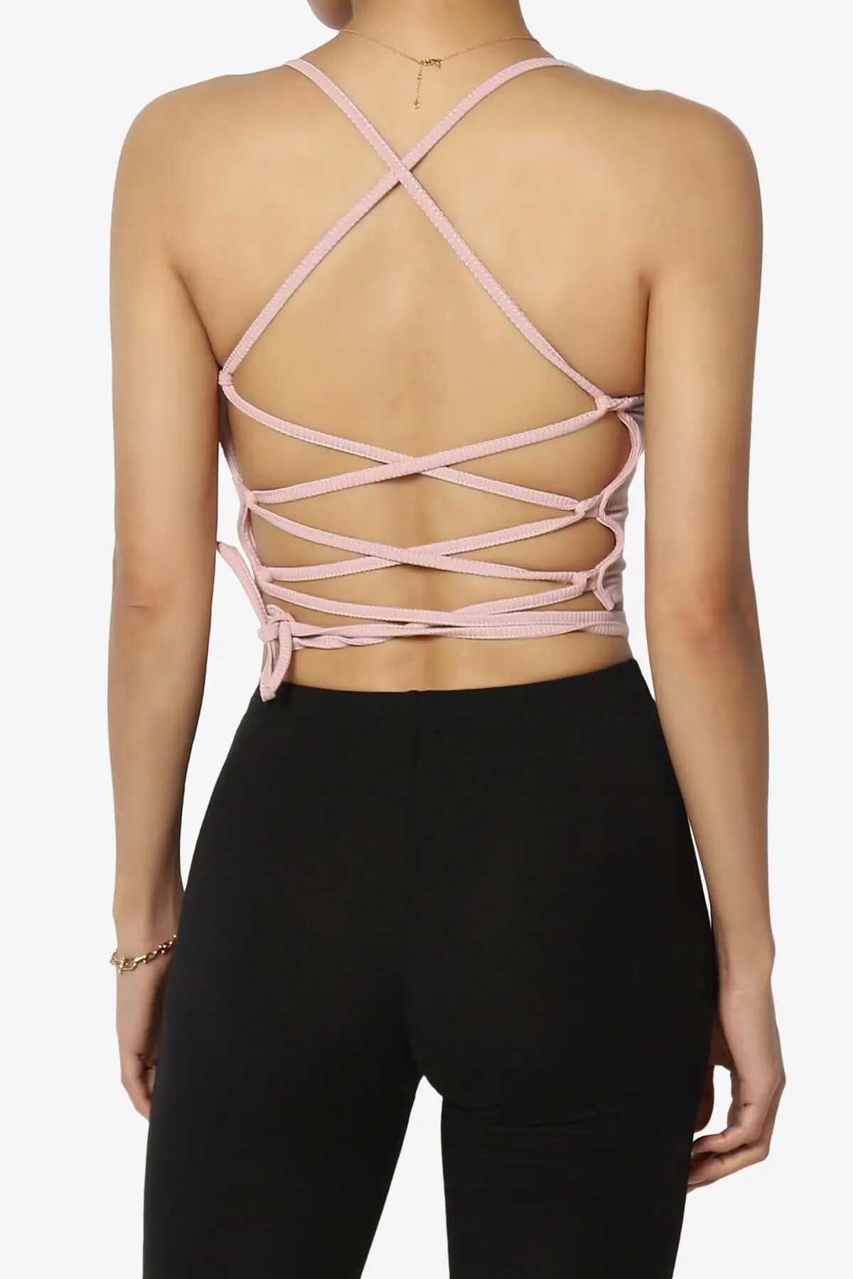 Santana Strappy Back Ribbed Cami Top