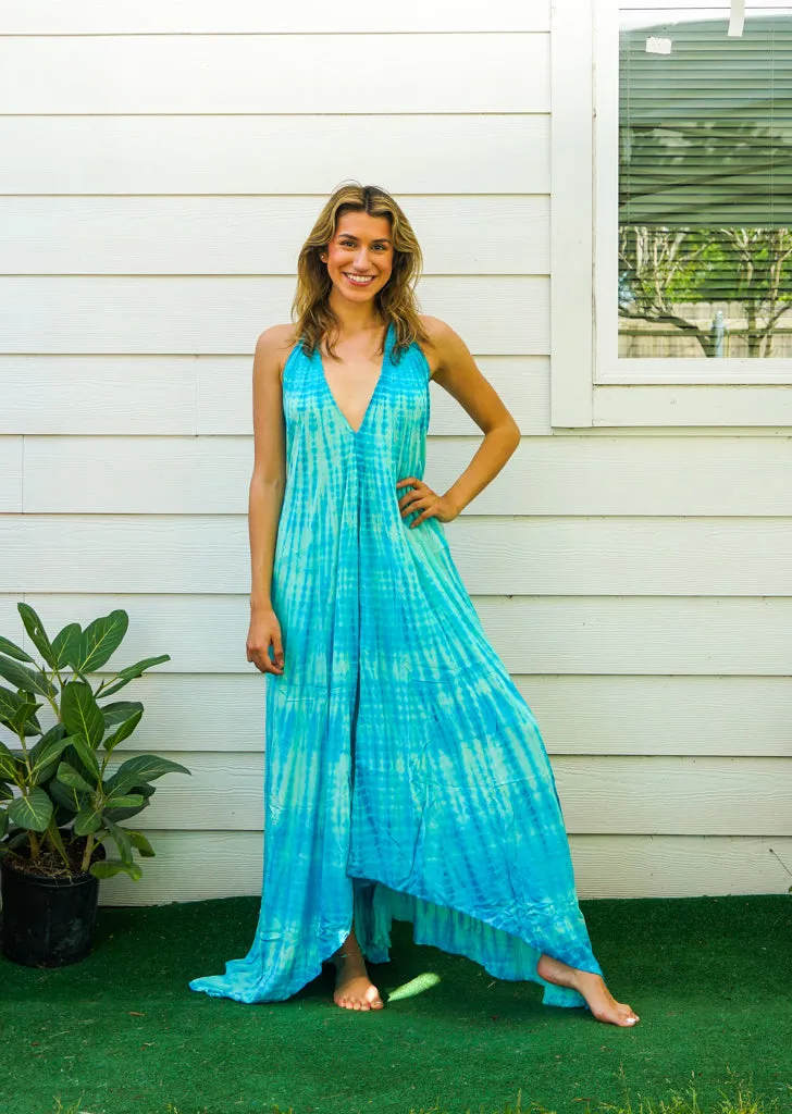 Sea Breeze Hand Dyed Boho Maxi Dress