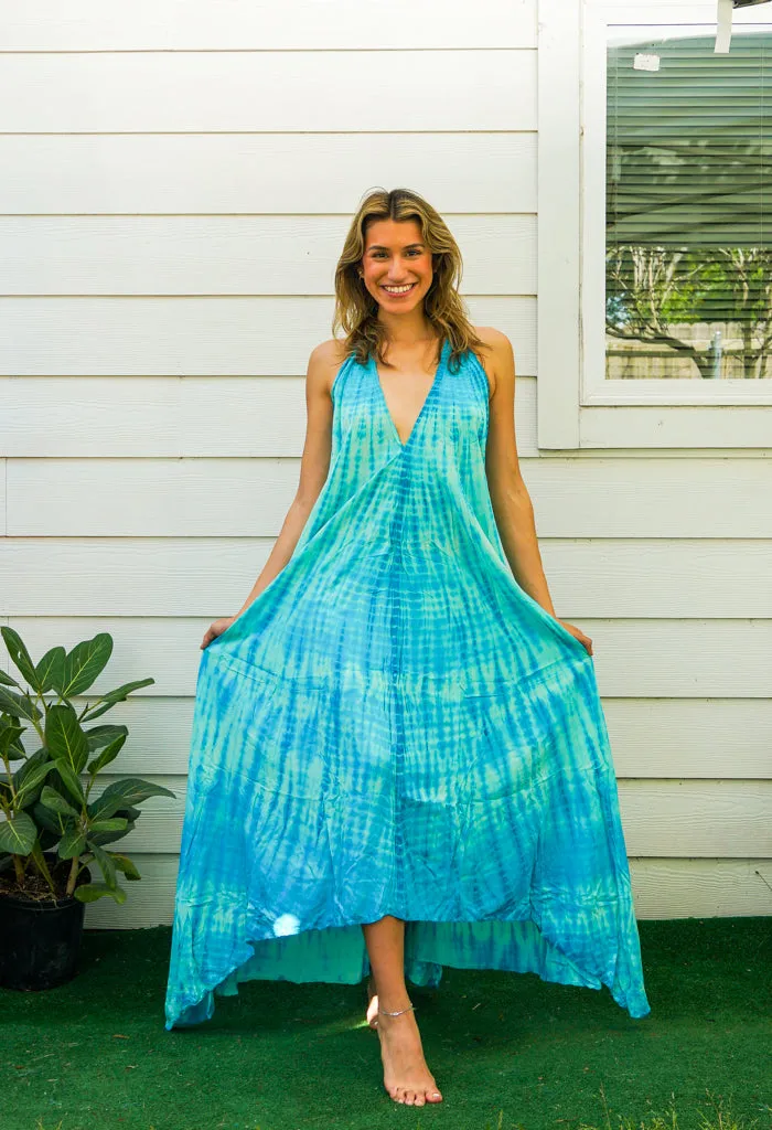 Sea Breeze Hand Dyed Boho Maxi Dress