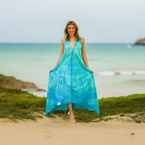 Sea Breeze Hand Dyed Boho Maxi Dress