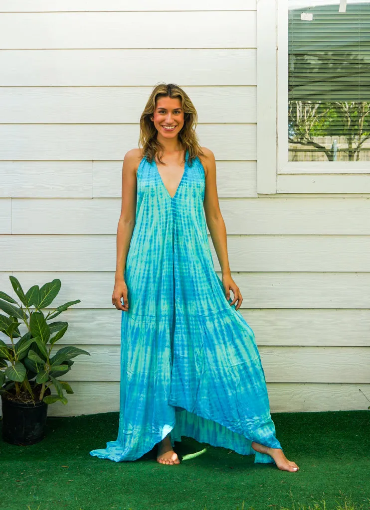 Sea Breeze Hand Dyed Boho Maxi Dress