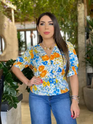 Sea Breeze Peplum Top