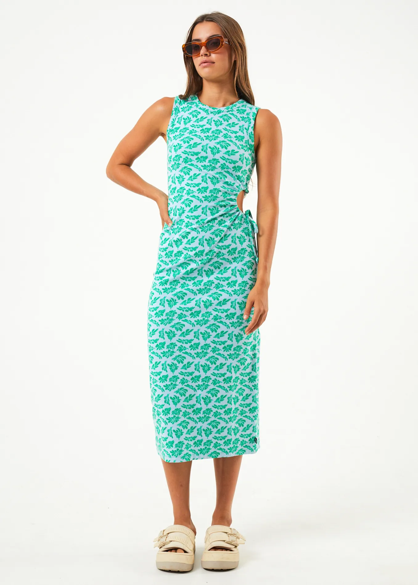 See You - Recycled Cut Out Maxi Dress - Powder Blue