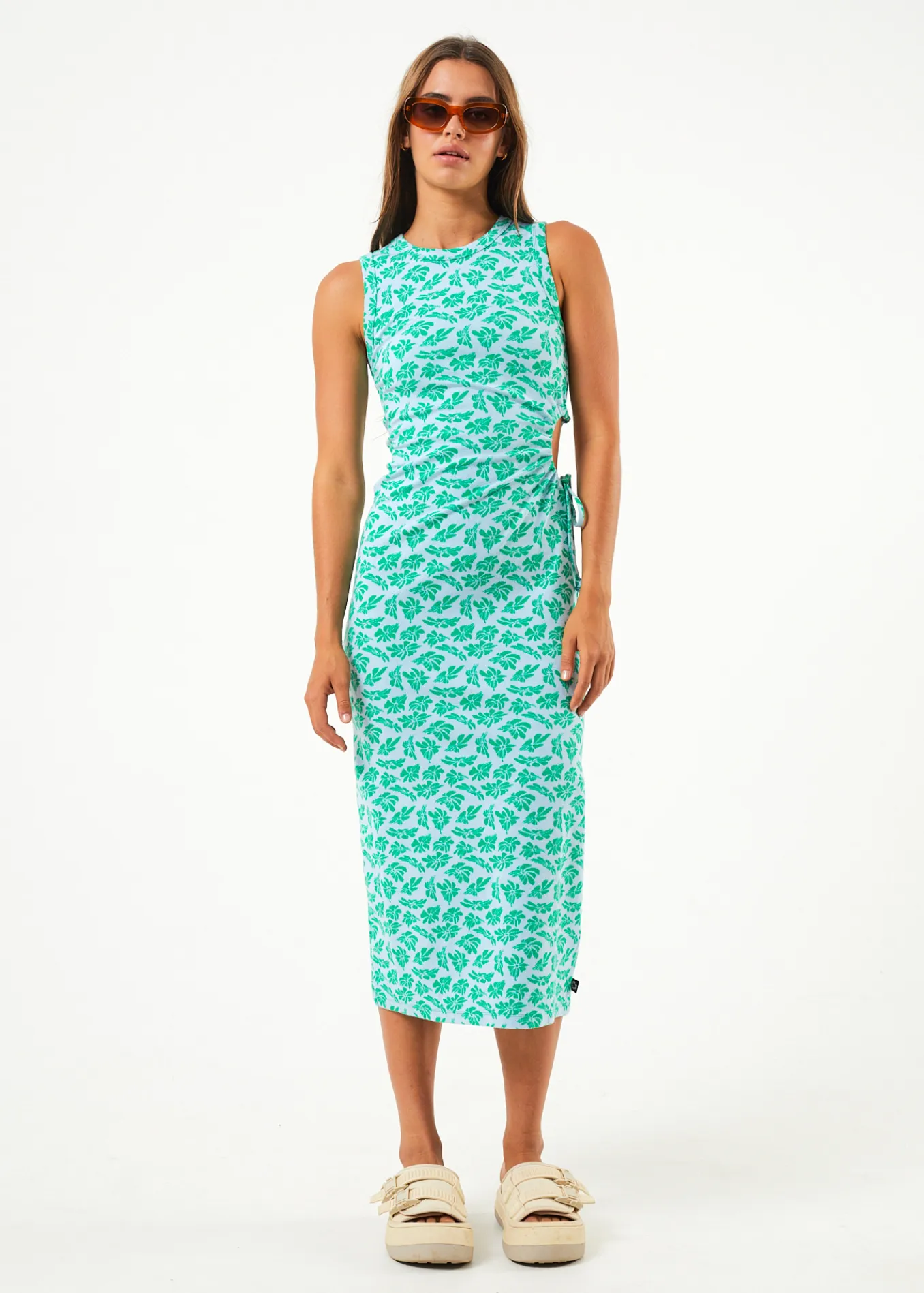 See You - Recycled Cut Out Maxi Dress - Powder Blue