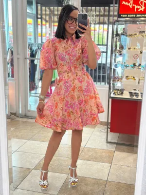 Sequin Peach Dress