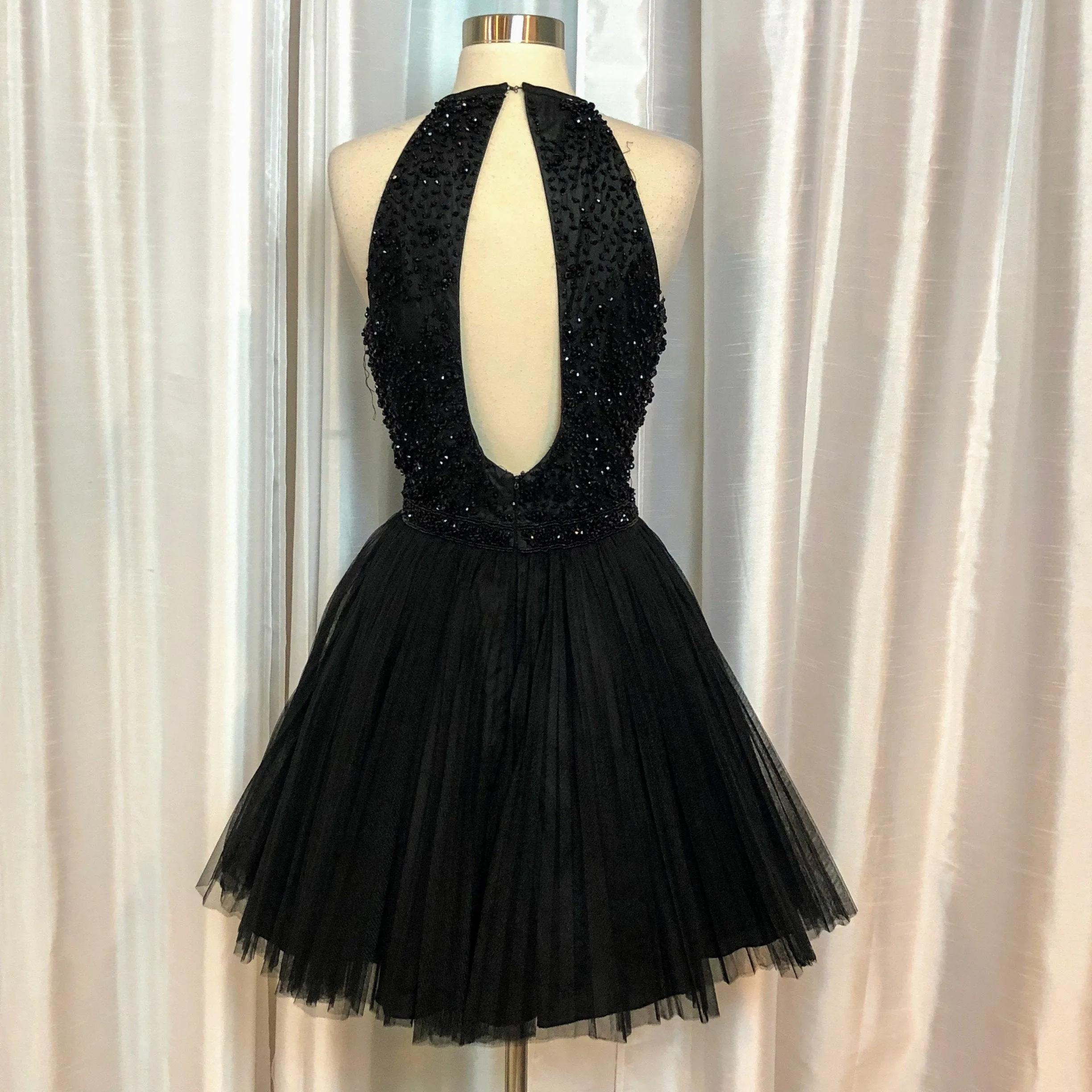 SHERRI HILL 32335 Black A-line Short Dress Size 10