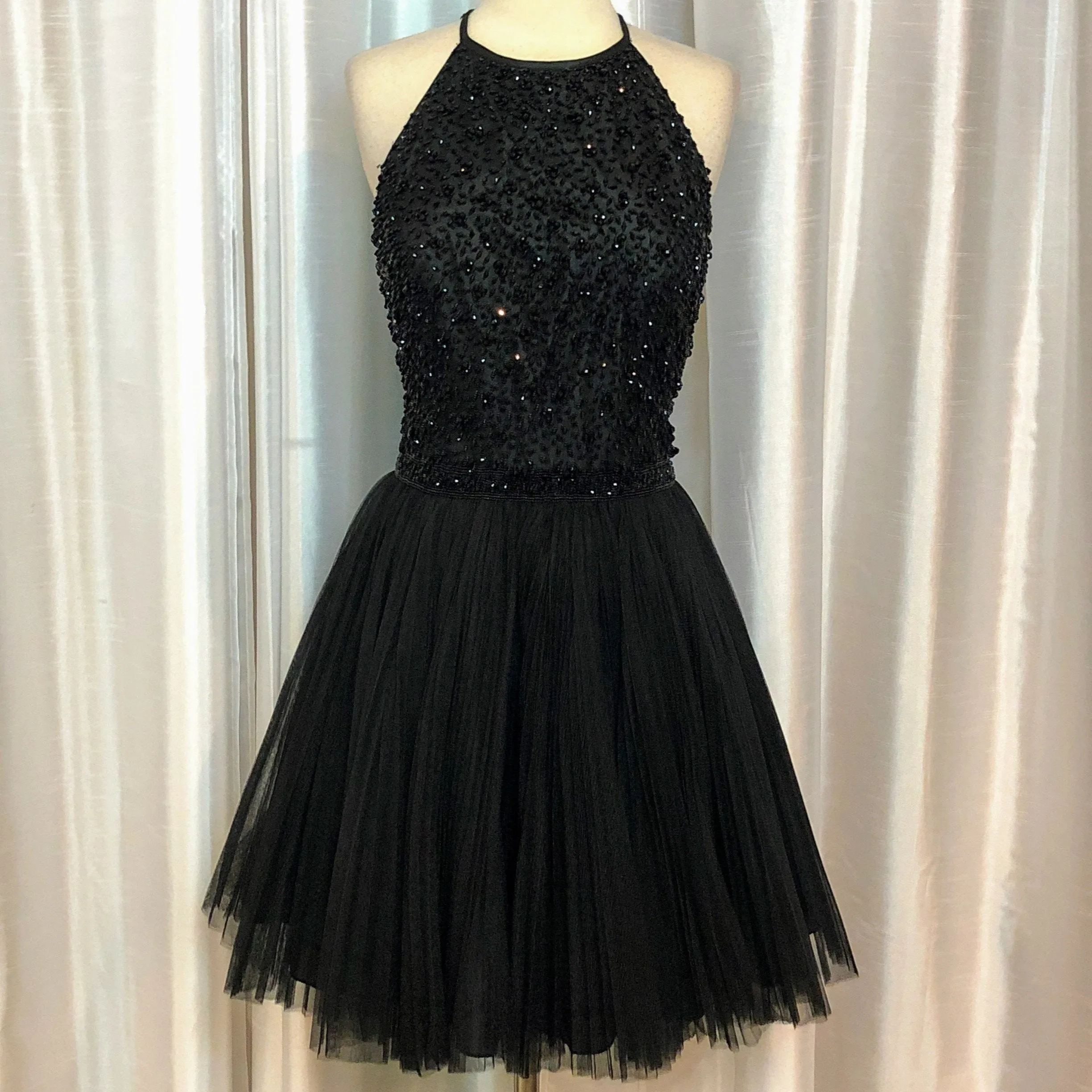 SHERRI HILL 32335 Black A-line Short Dress Size 10