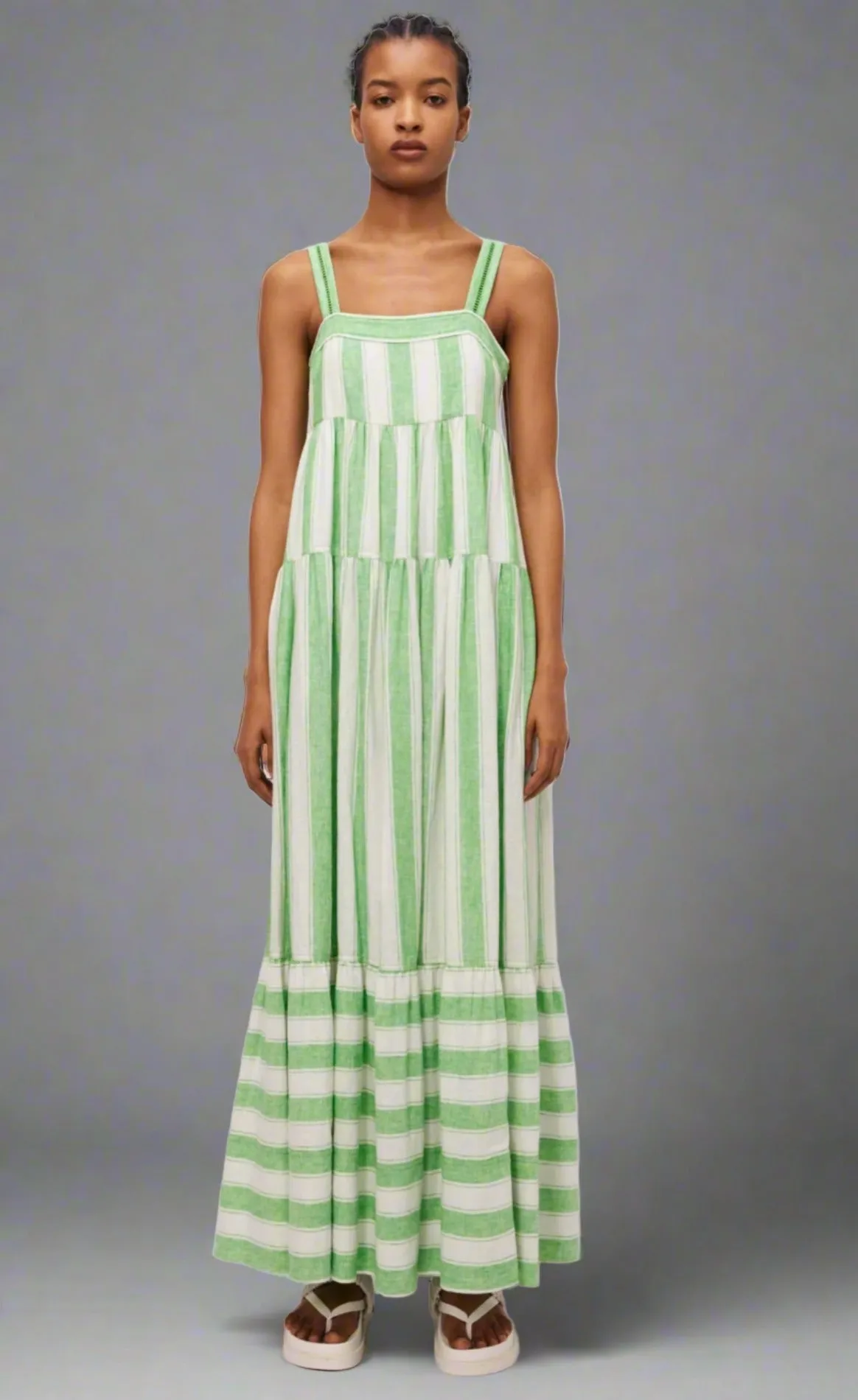 Simkhai Bora Dress- Parakeet Stripe