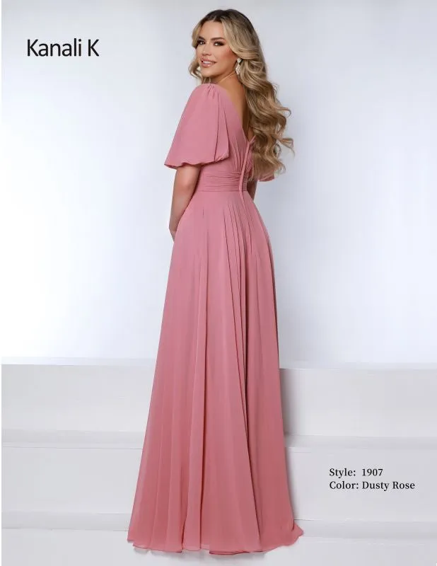Size 10 Kanali K 1907 Dusty Rose Bridesmaid Dress