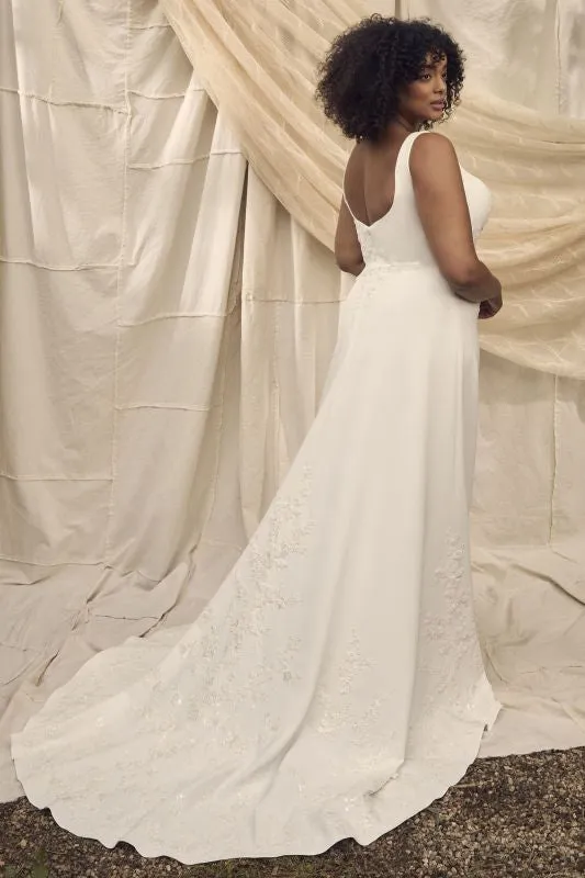 Size 14 Casablanca BL463-2 Liana Ivory/Ivory Gown
