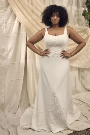 Size 14 Casablanca BL463-2 Liana Ivory/Ivory Gown
