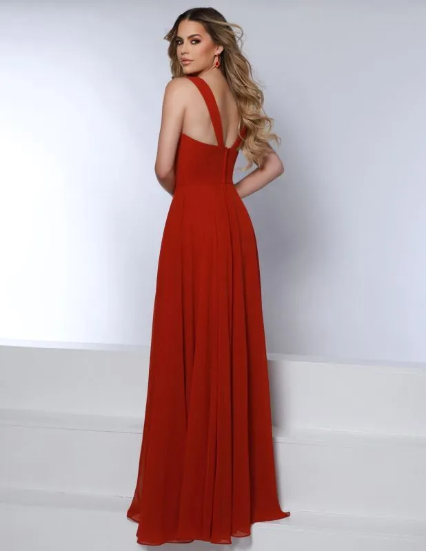 Size 14 Kanali K 1895 Rust Bridesmaid Dress