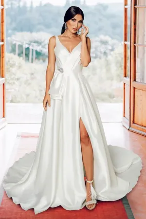 Size 16 Christiano Lucci 13438 Colette Ivory Gown