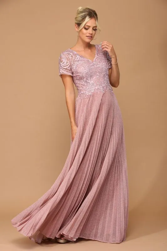 Size XL Eva 5241 Dusty Rose Mother of Bride Dress