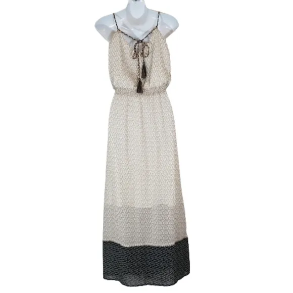 Skies Are Blue Embroidered Boho Ivory Maxi Dress Size 1X