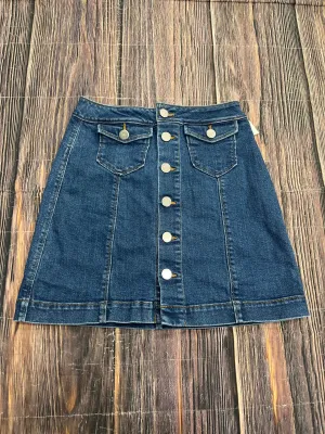 Skirt Mini & Short By Loft In Blue Denim, Size: 0