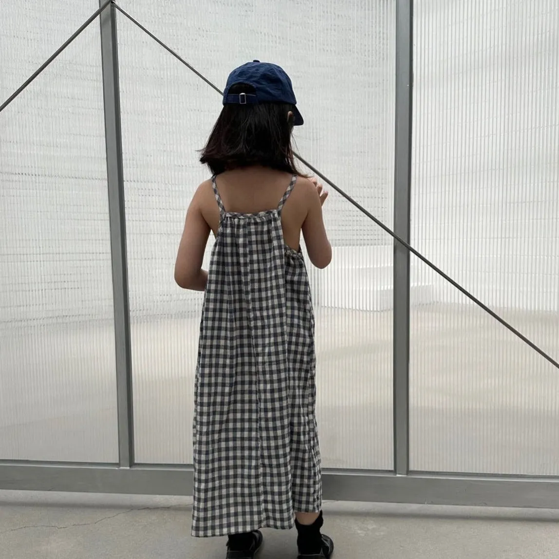Smocked Summer Dress, Navy