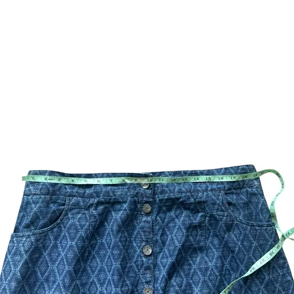 Soft surroundings Ashbury denim maxi midi skirt size 1X full button front boho