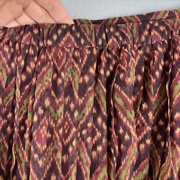 Soft Surroundings Embroidered Maxi Skirt Womens Small Sequin Boho Peasant Gypsy