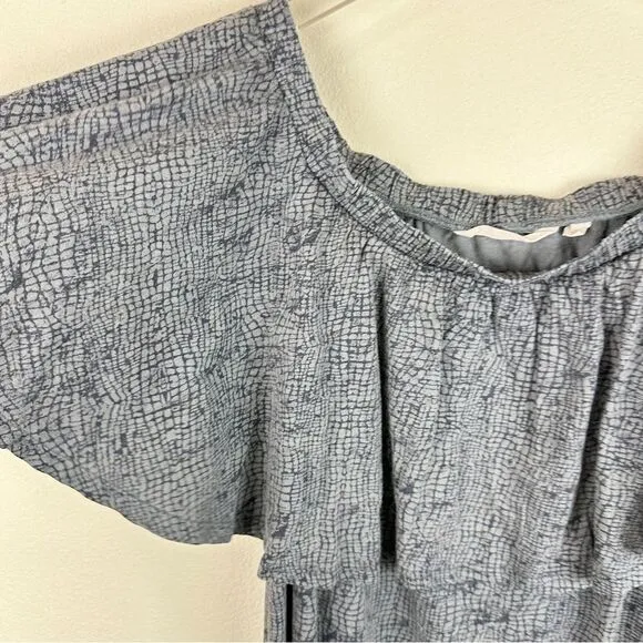 Soft Surroundings Grey Off Shoulder Maxi Dress Sun Dress Casual 1X