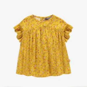 Souris Mini Baby Girls Flowery Dress - Yellow