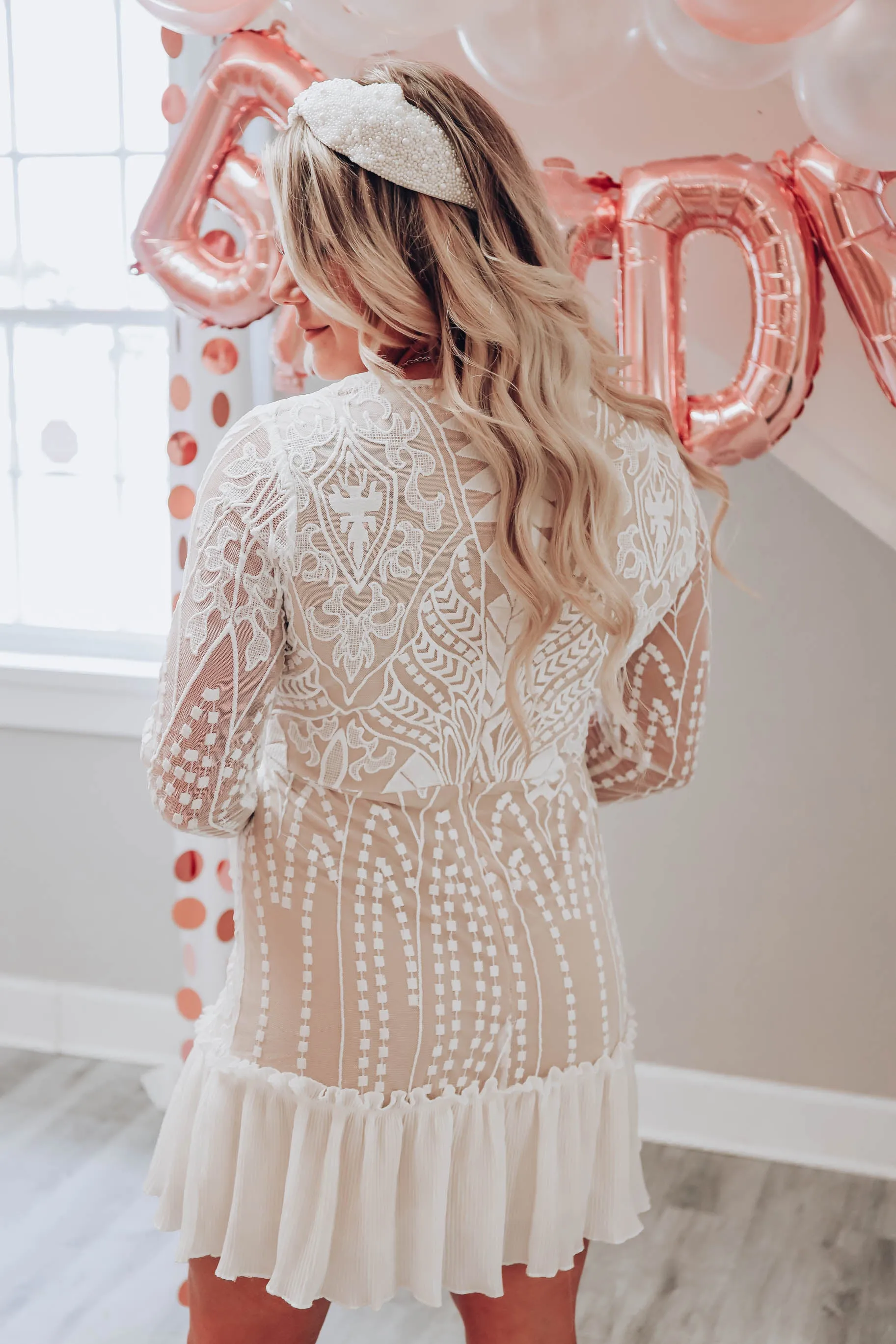 Speechless Bell Cuff Lace Dress