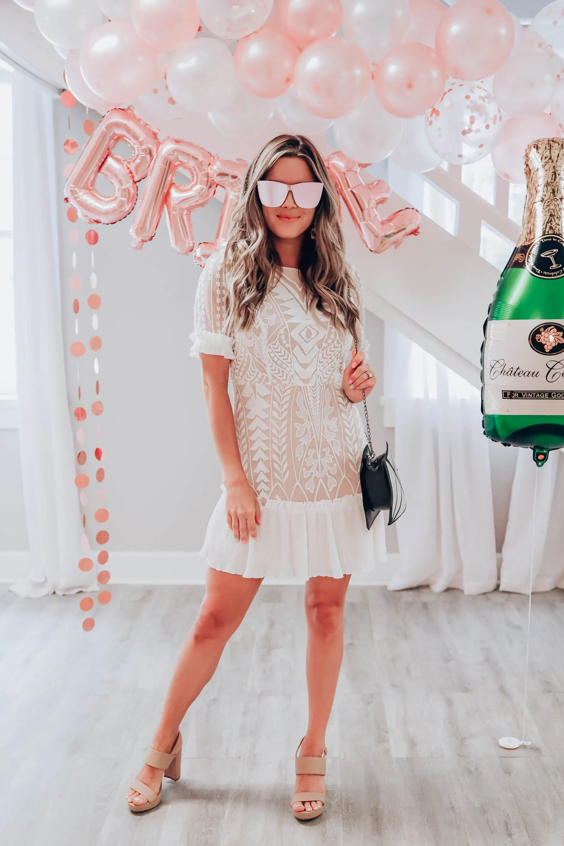 Speechless Short Sleeve Lace Dress