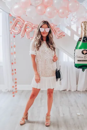 Speechless Short Sleeve Lace Dress