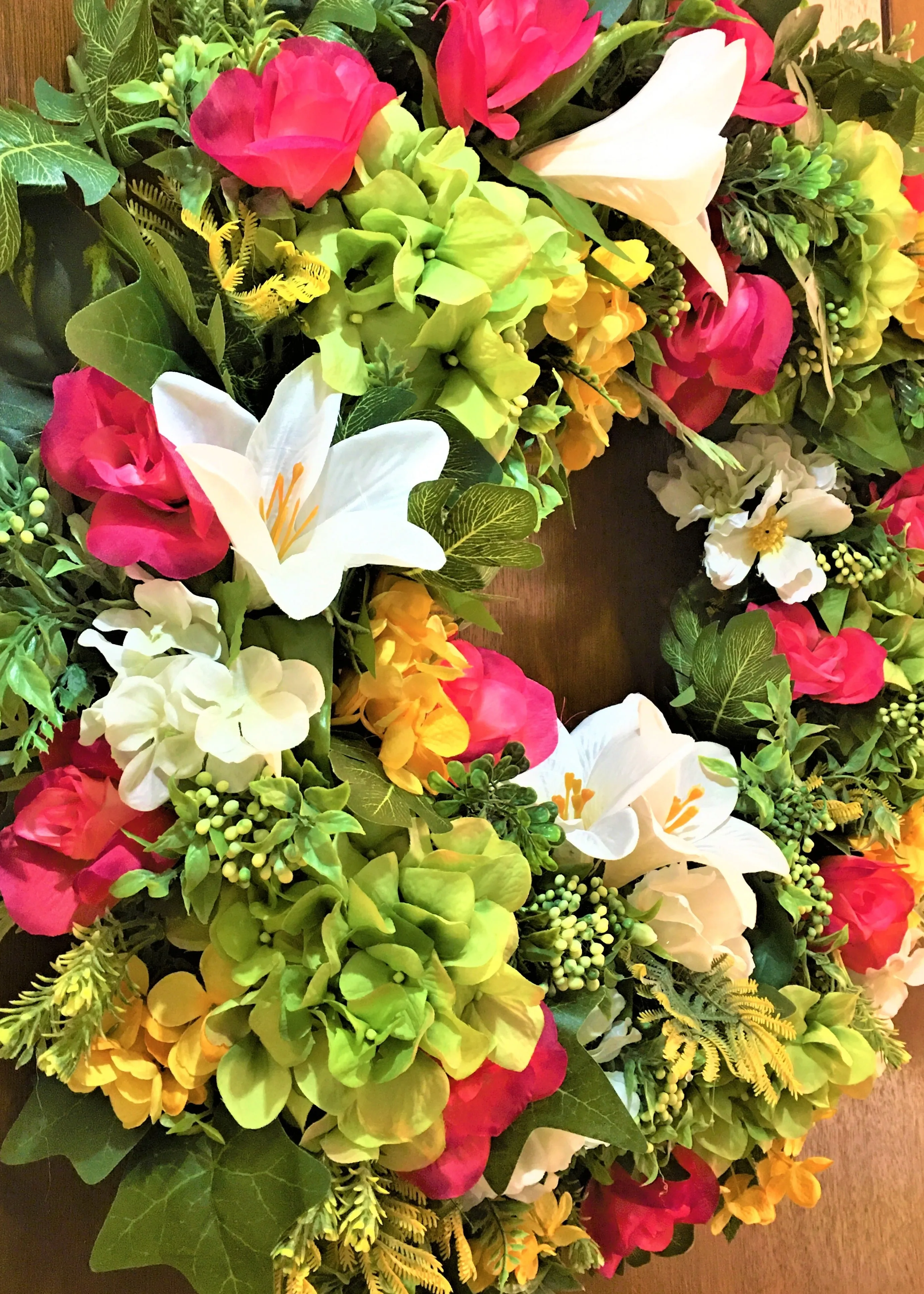 Spring, Summer,  Home Décor Easter Wreath, 30" X 6" depth