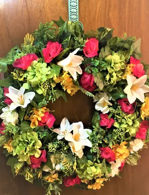Spring, Summer,  Home Décor Easter Wreath, 30" X 6" depth