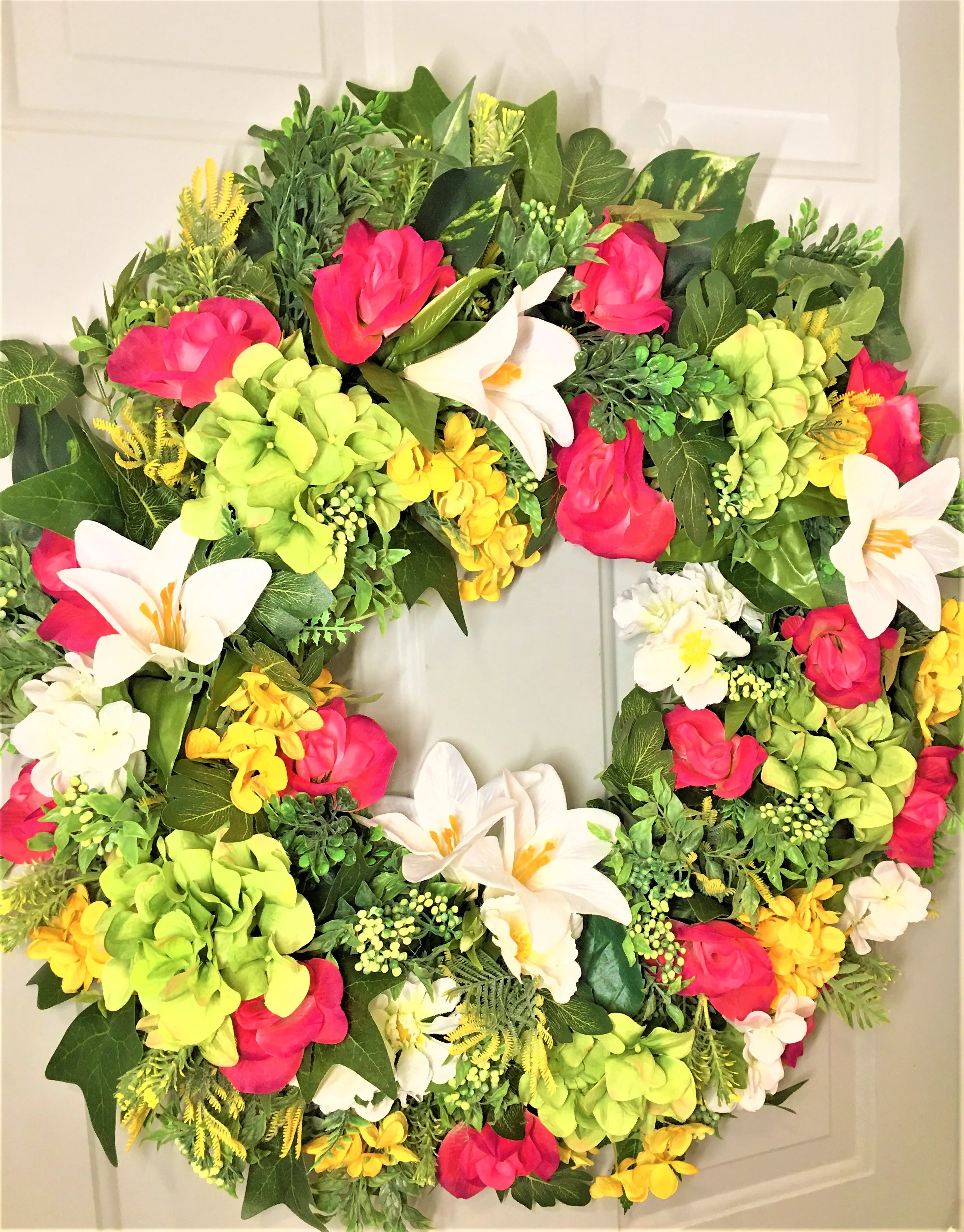 Spring, Summer,  Home Décor Easter Wreath, 30" X 6" depth