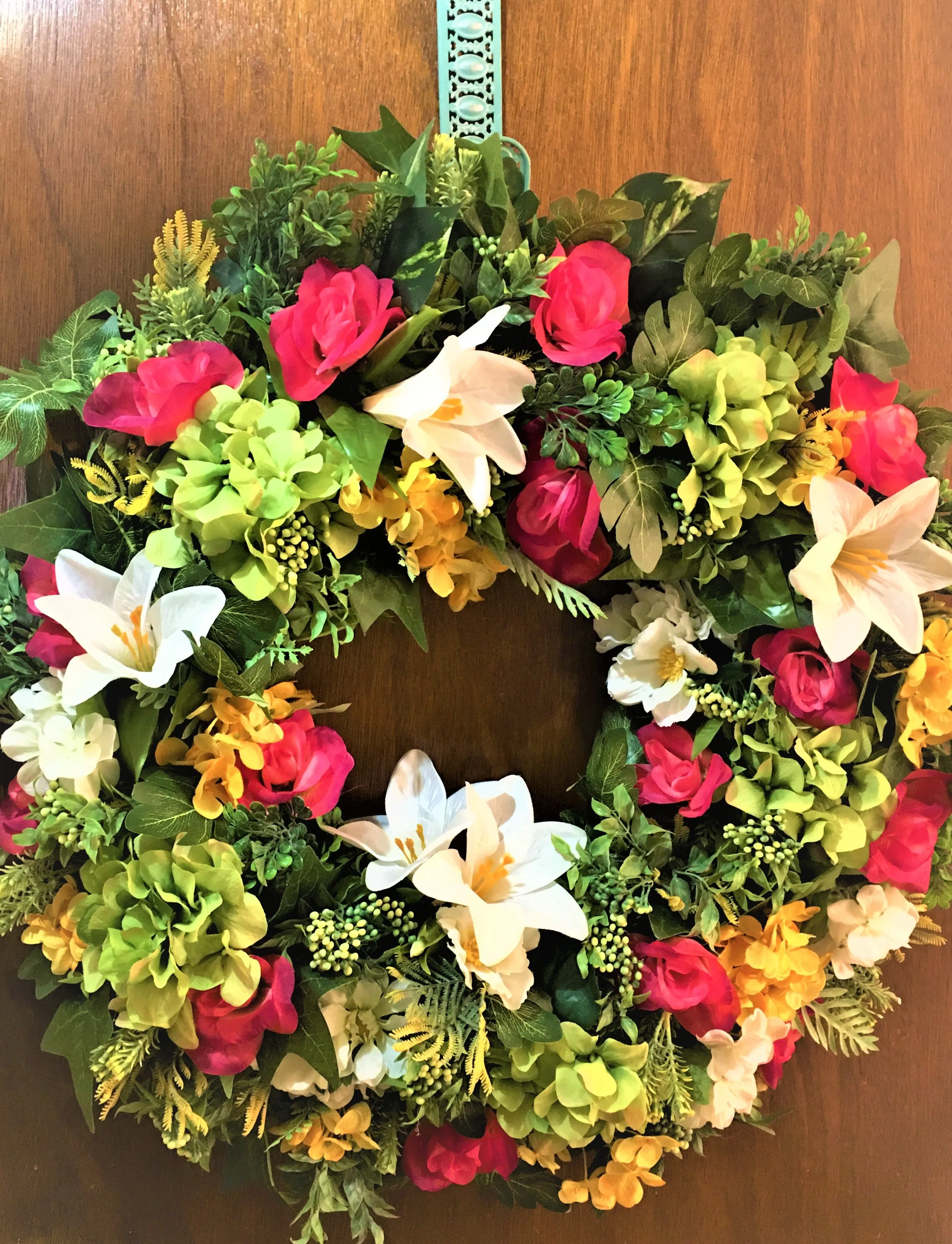 Spring, Summer,  Home Décor Easter Wreath, 30" X 6" depth