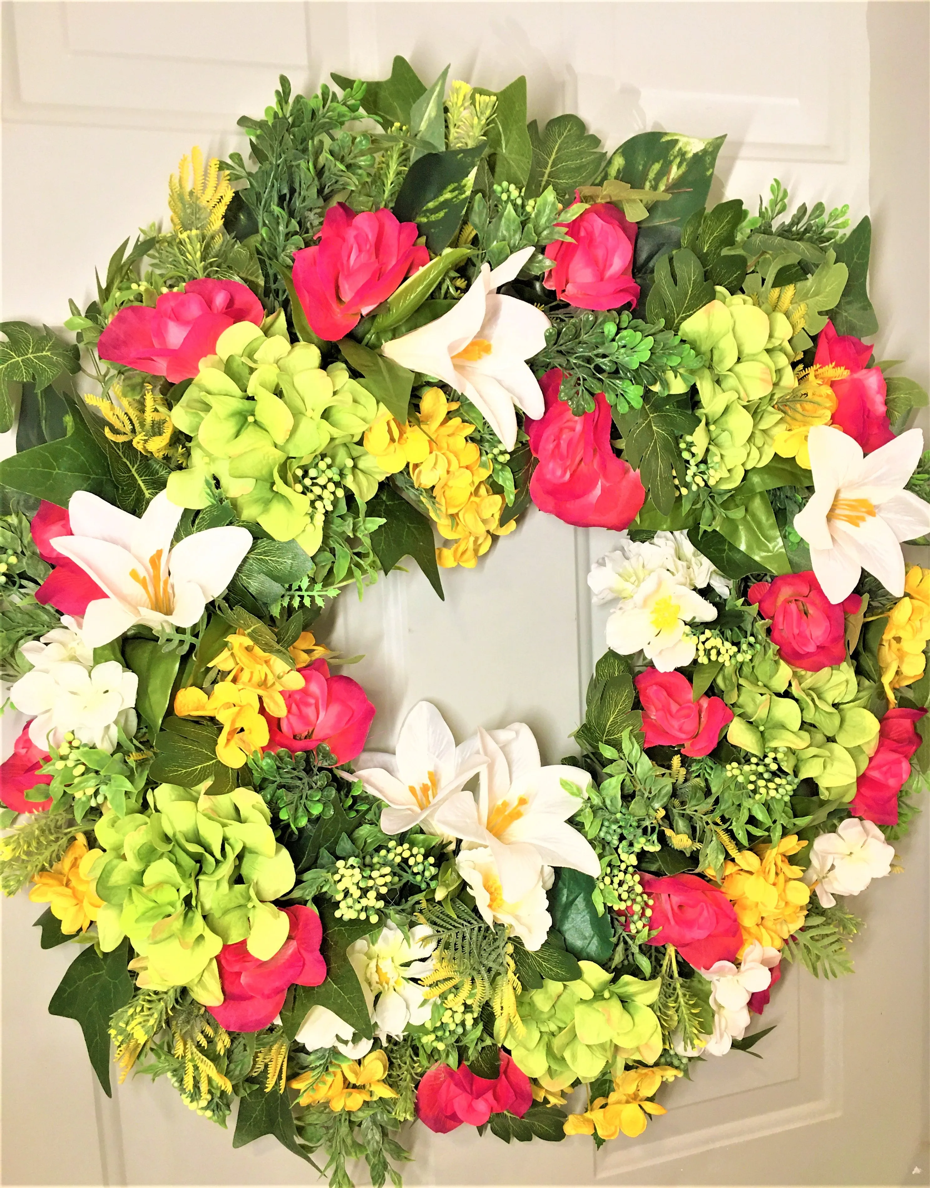 Spring, Summer,  Home Décor Easter Wreath, 30" X 6" depth