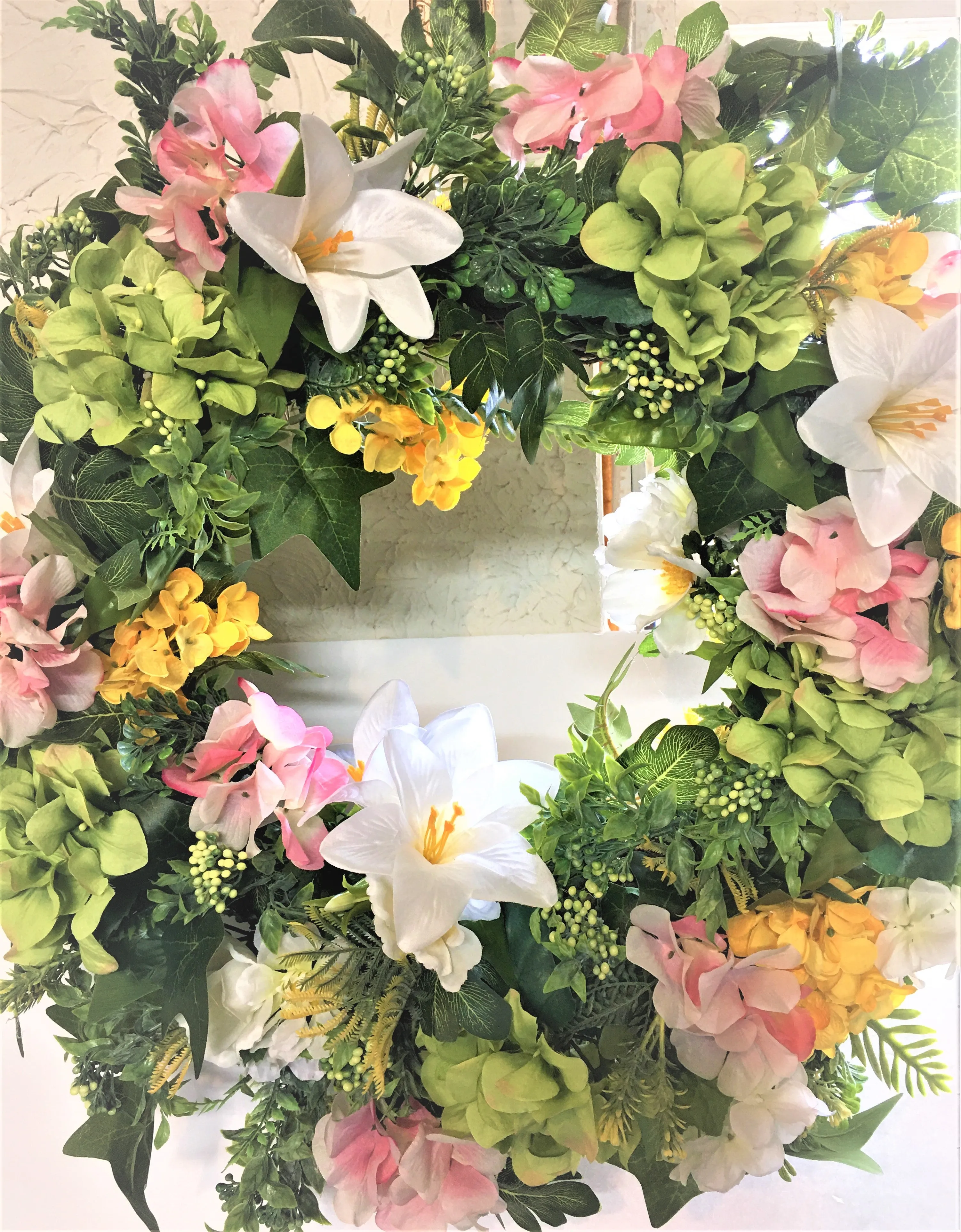 Spring, Summer,  Home Décor Easter Wreath, 30" X 6" depth