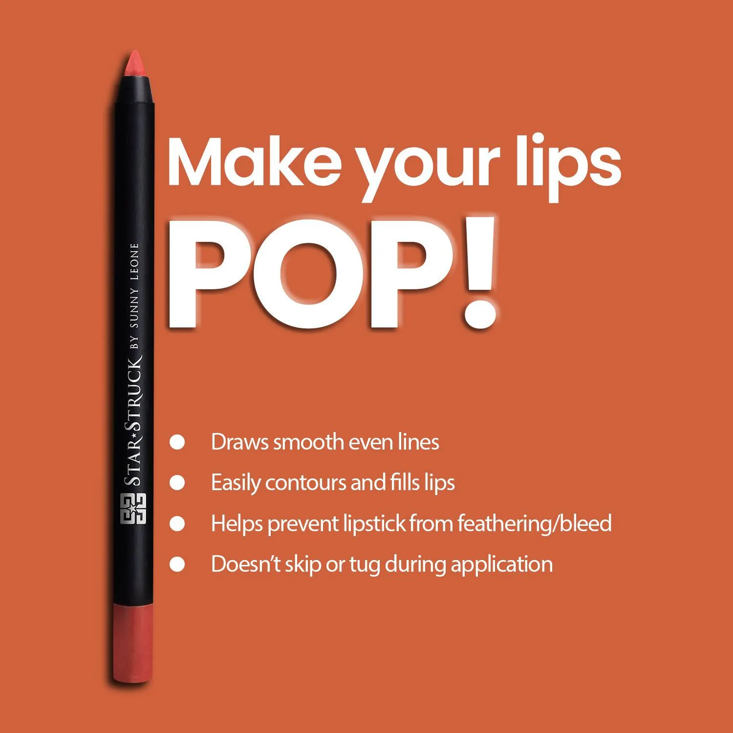 Stardust - Long Wear Lip Liner, Orange | 1.2gms