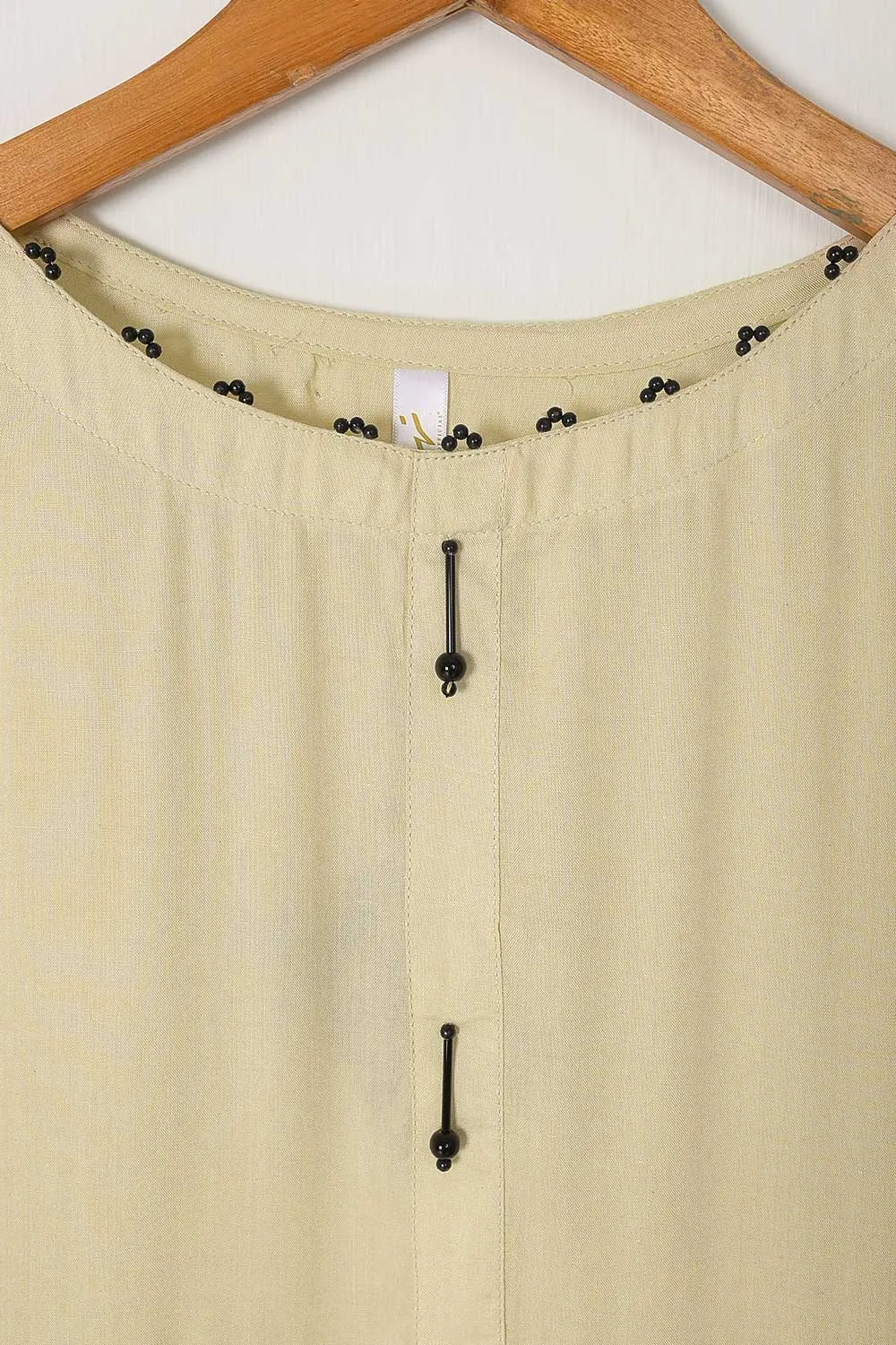 STP-033A-Skin - 2Pc Stitched Linen Frock With Linen Trouser