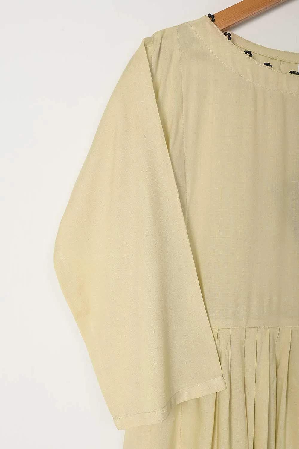 STP-033A-Skin - 2Pc Stitched Linen Frock With Linen Trouser