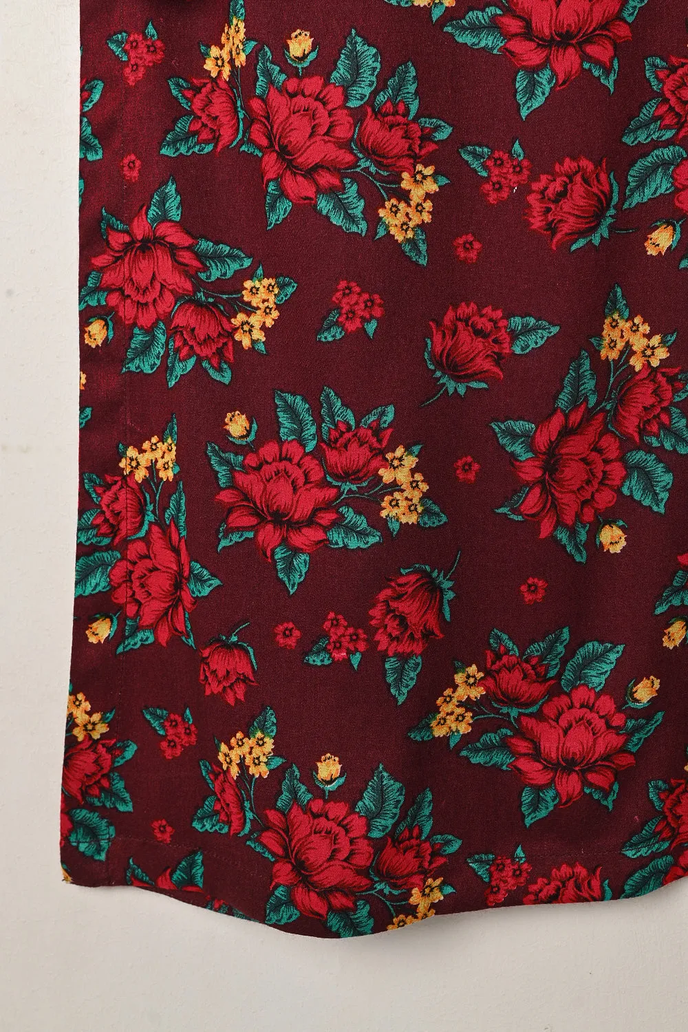 STP-282A-Maroon - 2Pc Ready to Wear Digital Printed Winter Linen Co-Ord Set