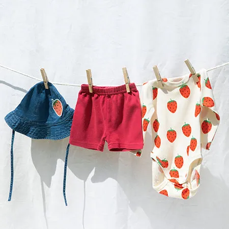 Strawberry Denim Sun Hat