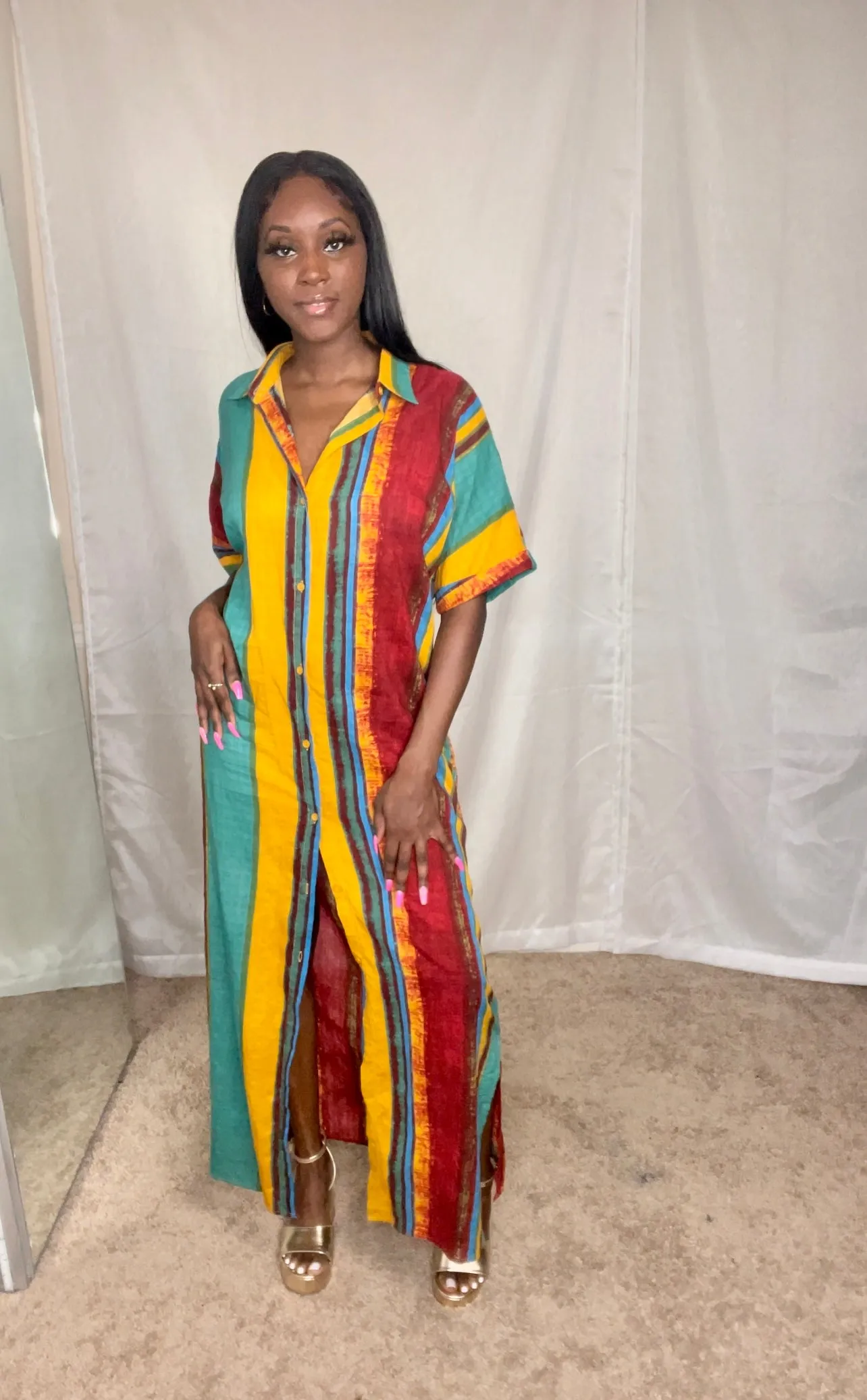 Sultry | Multi Color Maxi Dress