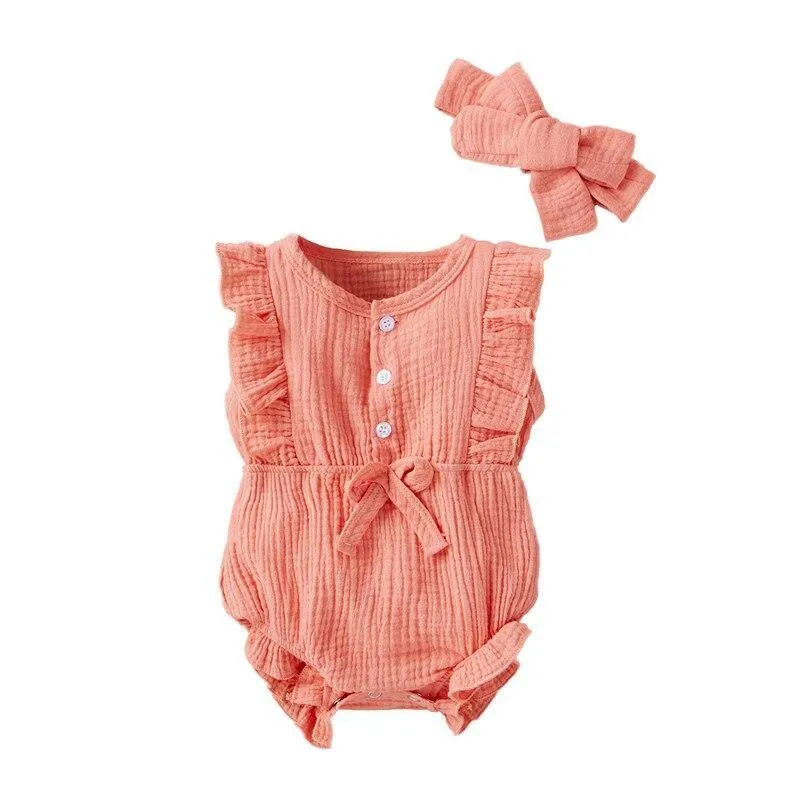 Summer Cotton Linen Romper