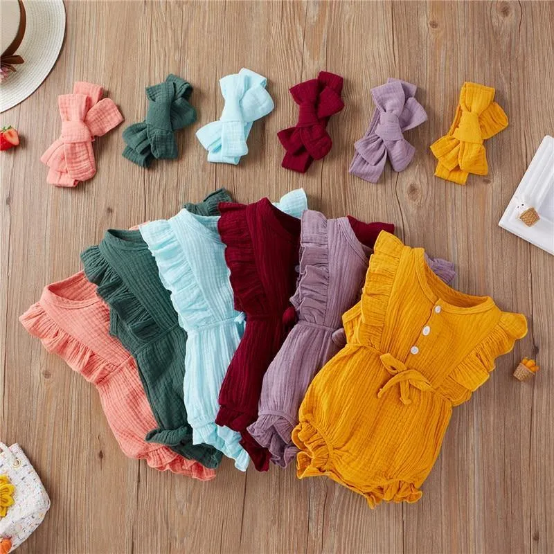 Summer Cotton Linen Romper